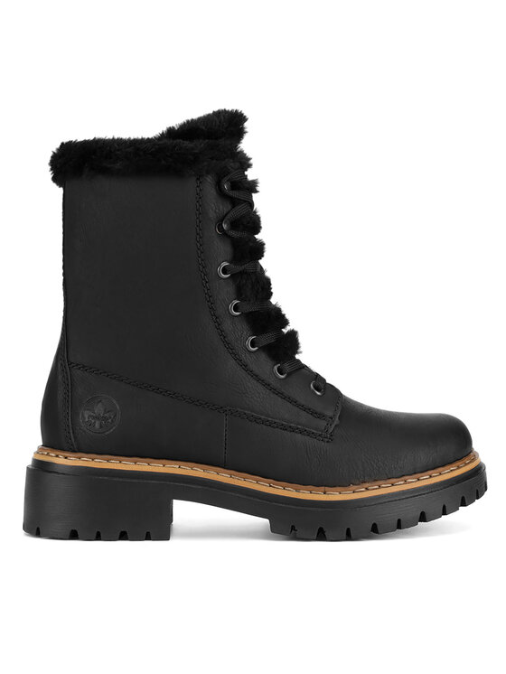 Rieker Зимни обувки 72625-00 Черен цвят на ниска цена