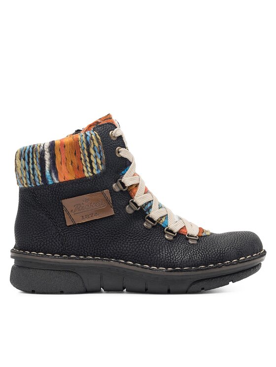 Rieker Зимни обувки 73343-00 Черен цвят на ниска цена