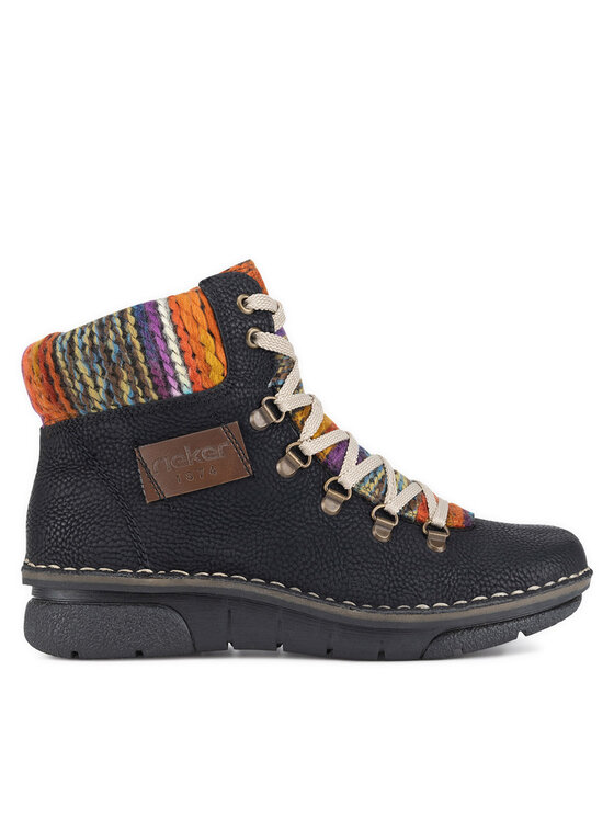 Rieker Зимни обувки 73343-00 Черен цвят на ниска цена