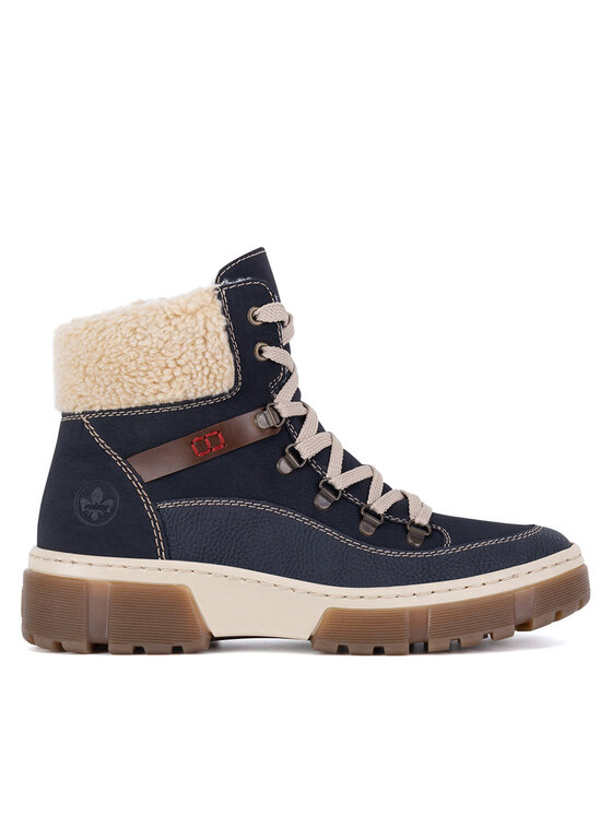 Rieker Зимни обувки X8638-14 Син цвят на ниска цена