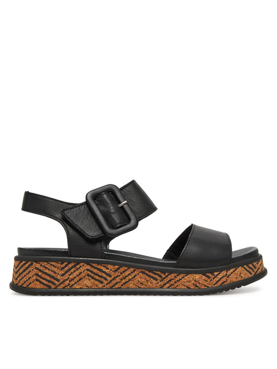 Rieker Сандали W0800-00 Черен цвят на ниска цена