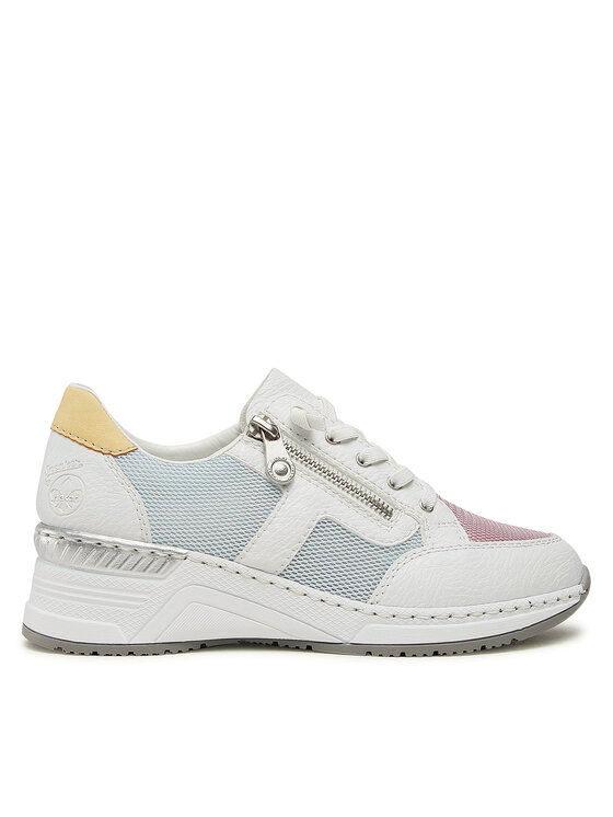 Rieker Сникърси N4359-90 Бял цвят на ниска цена