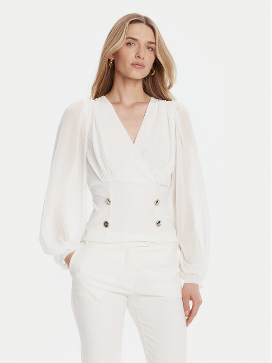 Rinascimento Блуза CFC0126180003 Бял Regular Fit цвят на ниска цена