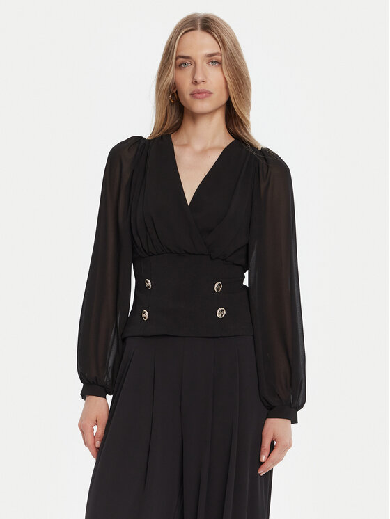 Rinascimento Блуза CFC0126180003 Черен Regular Fit цвят на ниска цена