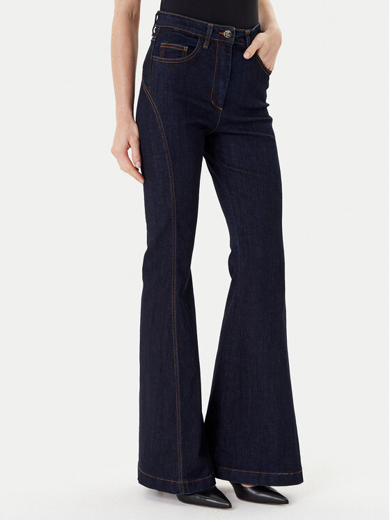 Rinascimento Дънки CFC0126161003 Тъмносин Flare Fit цвят на ниска цена