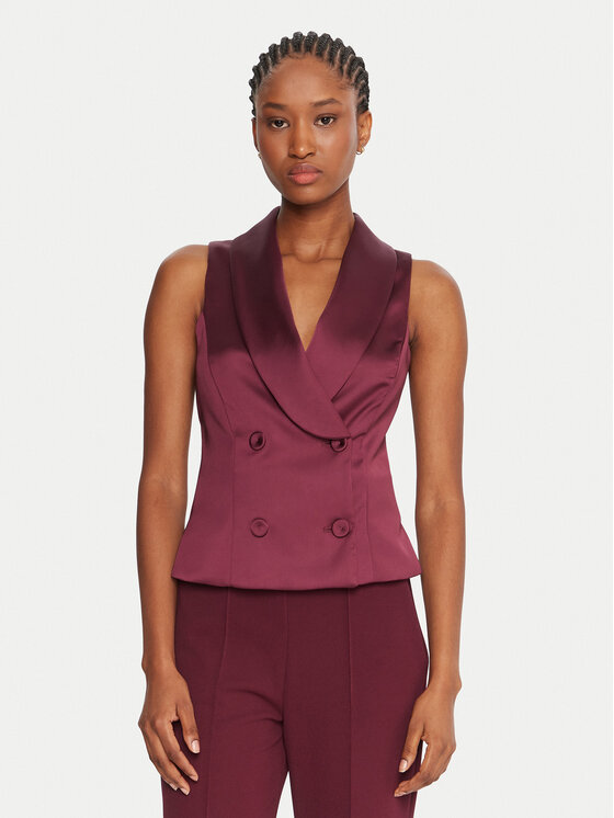 Rinascimento Жилетка за костюм CFC0124958003 Бордо Slim Fit цвят на ниска цена