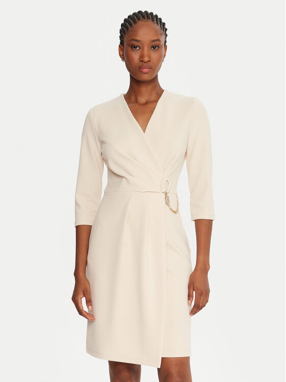 Rinascimento Коктейлна рокля CFC0020071002 Бежов Regular Fit цвят на ниска цена