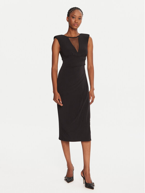 Rinascimento Коктейлна рокля CFC0020145002 Черен Slim Fit цвят на ниска цена