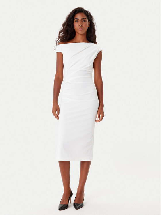 Rinascimento Коктейлна рокля CFC0125334003 Бял Slim Fit цвят на ниска цена