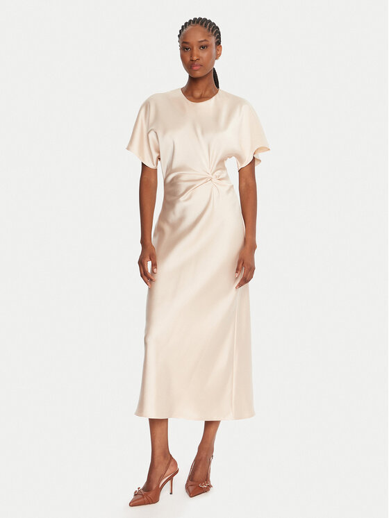 Rinascimento Коктейлна рокля CFC0125718003 Бежов Regular Fit цвят на ниска цена