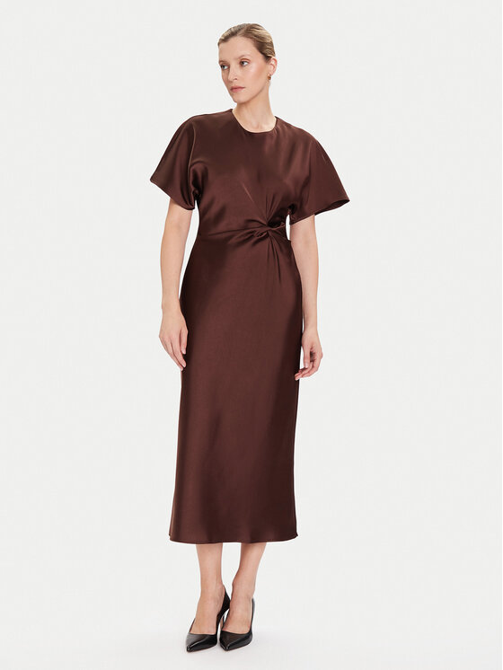 Rinascimento Коктейлна рокля CFC0125718003 Кафяв Regular Fit цвят на ниска цена