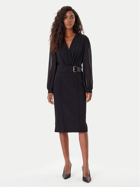 Rinascimento Коктейлна рокля CFC0126228003 Черен Slim Fit цвят на ниска цена