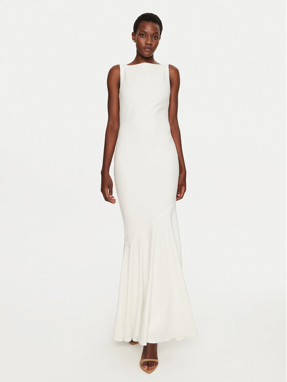 Rinascimento Официална рокля CFC0119999003 Бял Slim Fit цвят на ниска цена