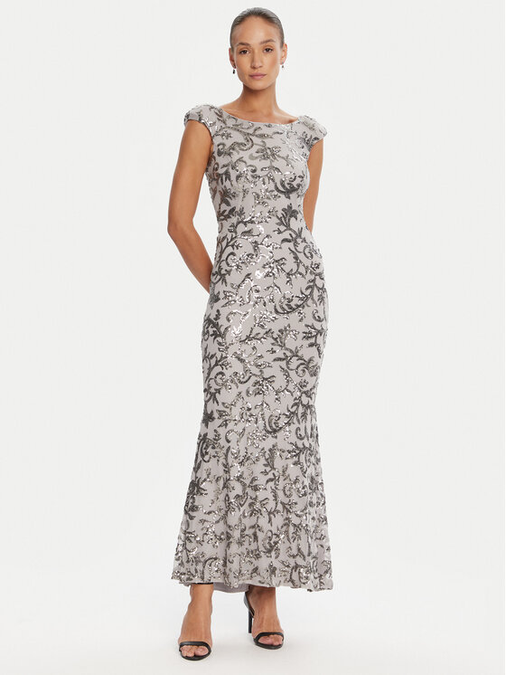 Rinascimento Официална рокля CFC0125132003 Сив Slim Fit цвят на ниска цена