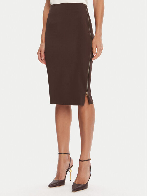 Rinascimento Пола тип молив CFC0125230003 Кафяв Slim Fit цвят на ниска цена