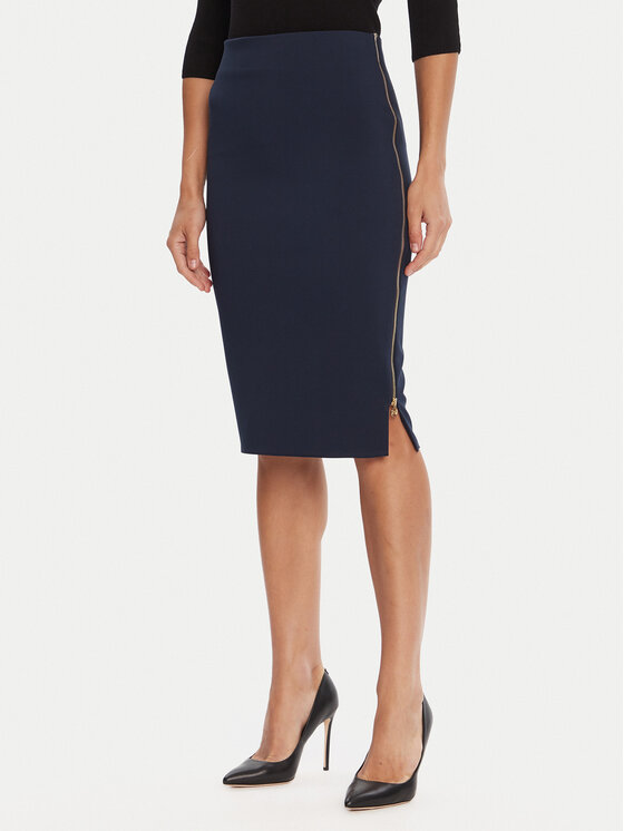 Rinascimento Пола тип молив CFC0125230003 Тъмносин Slim Fit цвят на ниска цена