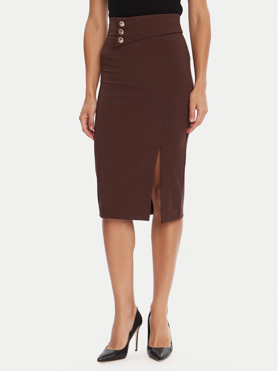 Rinascimento Пола тип молив CFC0126167003 Кафяв Slim Fit цвят на ниска цена