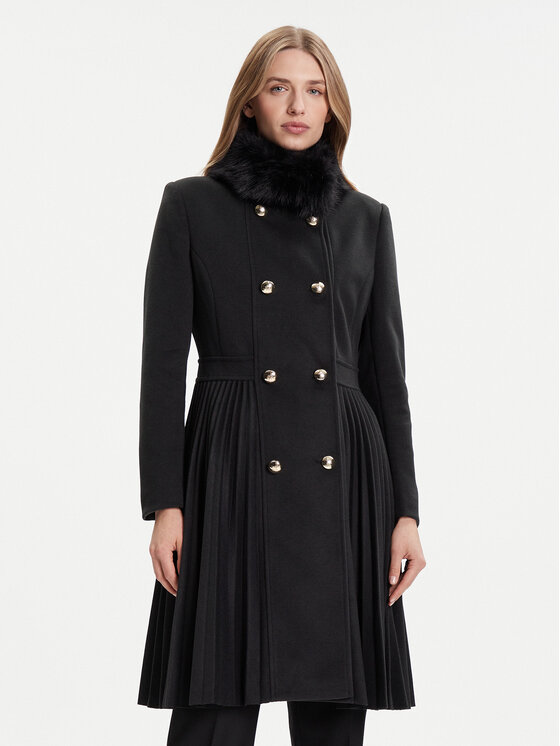 Rinascimento Преходно палто CFC0125794003 Черен Regular Fit цвят на ниска цена