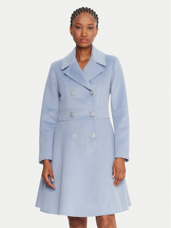 Rinascimento Преходно палто CFC0125851003 Светлосиньо Slim Fit цвят на ниска цена