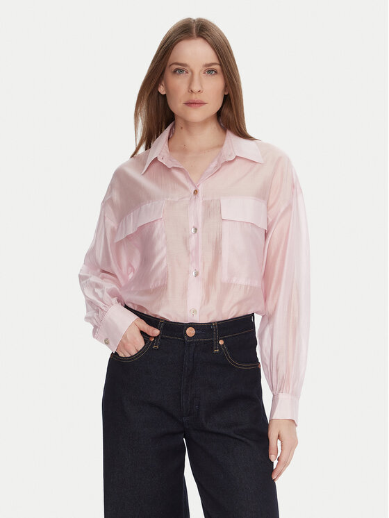 Rinascimento Риза CFC0123656003 Розов Relaxed Fit цвят на ниска цена