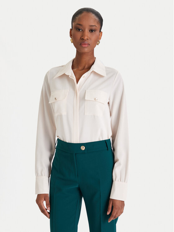 Rinascimento Риза CFC0125777003 Бежов Regular Fit цвят на ниска цена