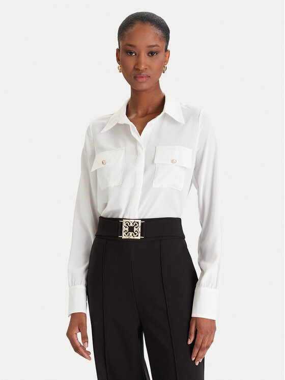 Rinascimento Риза CFC0125777003 Бял Regular Fit цвят на ниска цена