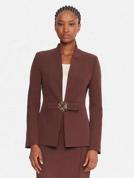 Rinascimento Сако CFC0126208003 Кафяв Slim Fit цвят на ниска цена