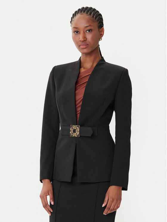 Rinascimento Сако CFC0126208003 Черен Slim Fit цвят на ниска цена