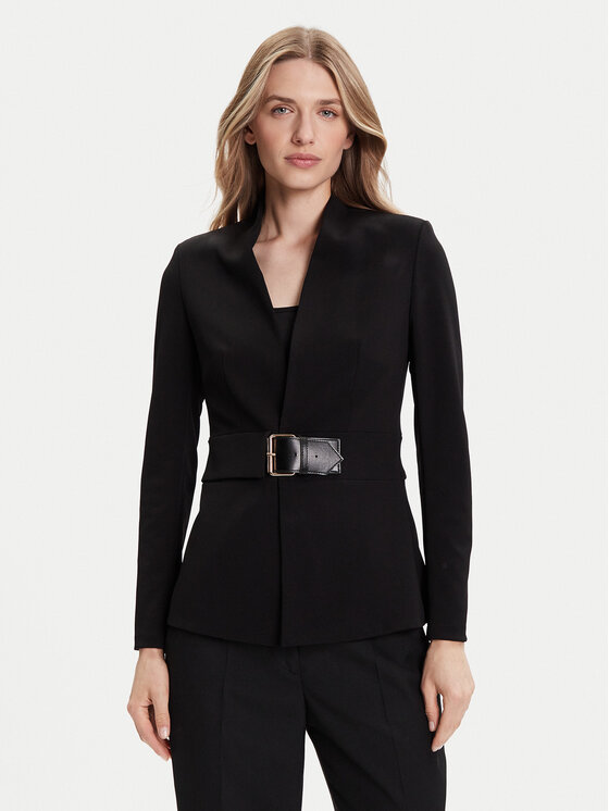 Rinascimento Сако CFC0126214003 Черен Slim Fit цвят на ниска цена