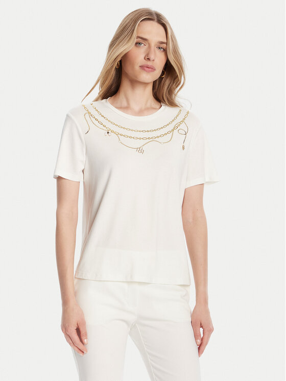 Rinascimento Тишърт CFC0125707003 Бял Regular Fit цвят на ниска цена