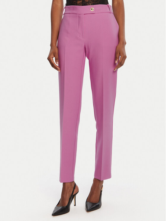 Rinascimento Чино панталони CFC0126225003 Розов Slim Fit цвят на ниска цена