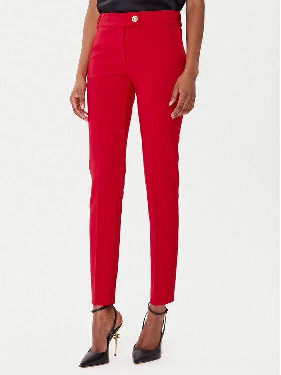Rinascimento Чино панталони CFC0126225003 Червен Slim Fit цвят на ниска цена