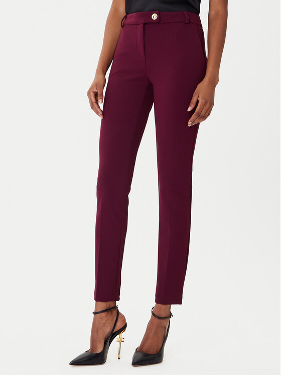 Rinascimento Чино панталони CFC0126226003 Бордо Slim Fit цвят на ниска цена