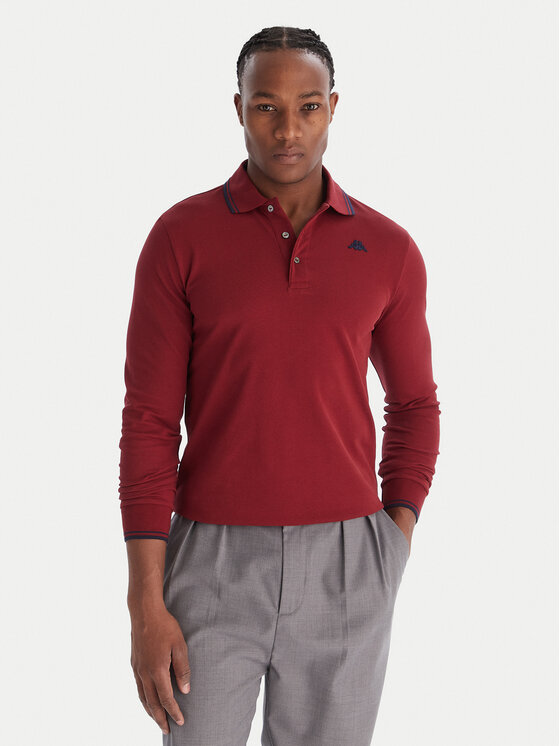 Robe di Kappa Тениска с яка и копчета Gord 6006570 Червен Slim Fit цвят на ниска цена