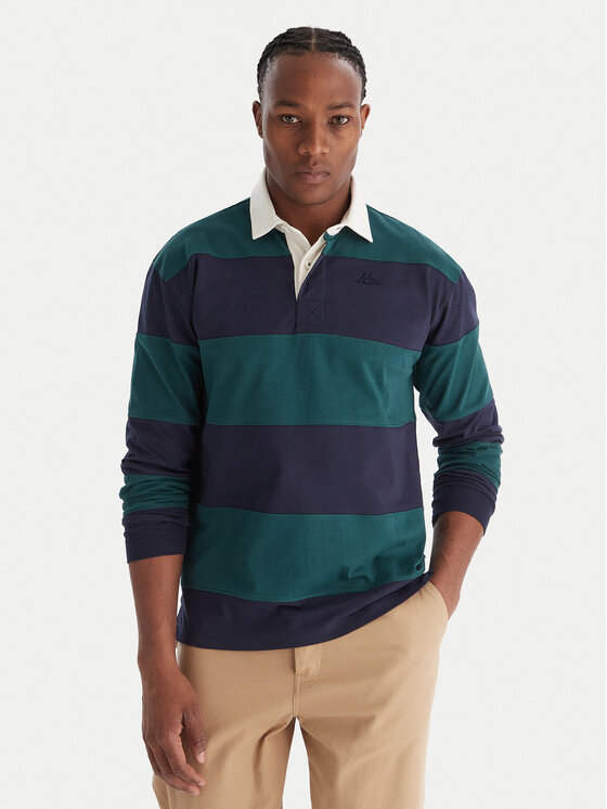 Robe di Kappa Тениска с яка и копчета New Casper 64112GW Тъмносин Slim Fit цвят на ниска цена