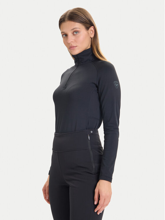 Rossignol Суитшърт от техническо трико Mid Layer Stretch Half-Zip RLOWL17 Черен цвят на ниска цена