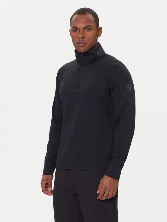 Rossignol Суитшърт от техническо трико RLOML15 Черен Regular Fit цвят на ниска цена
