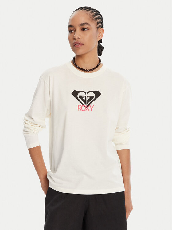 Roxy Блуза Hangloose Art Ls ERJZT06035 Екрю Regular Fit цвят на ниска цена