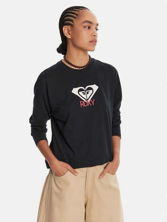 Roxy Блуза Hangloose Art Ls ERJZT06035 Черен Regular Fit цвят на ниска цена