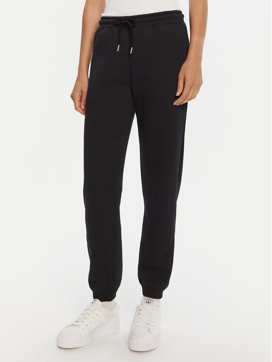 Roxy Долнище анцуг Surf Stoked Pant Brushed ERJFB03491 Черен Regular Fit цвят на ниска цена