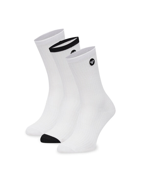 Roxy Дълги чорапи AS_ROXY_02W_SS25 (3-PACK) Бял цвят на ниска цена