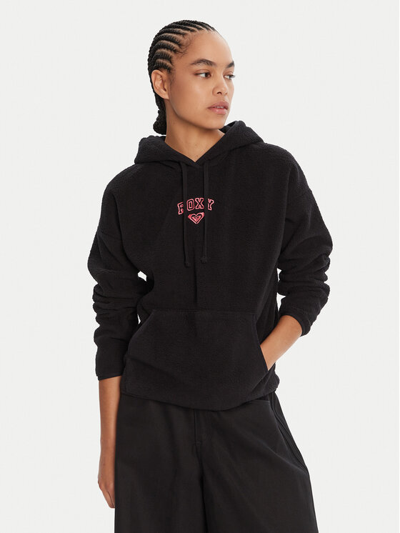 Roxy Полар Cool Calling ERJPF03221 Черен Regular Fit цвят на ниска цена