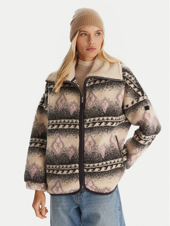 Roxy Полар Feels Like Winter ERJJK03676 Бежов Regular Fit цвят на ниска цена