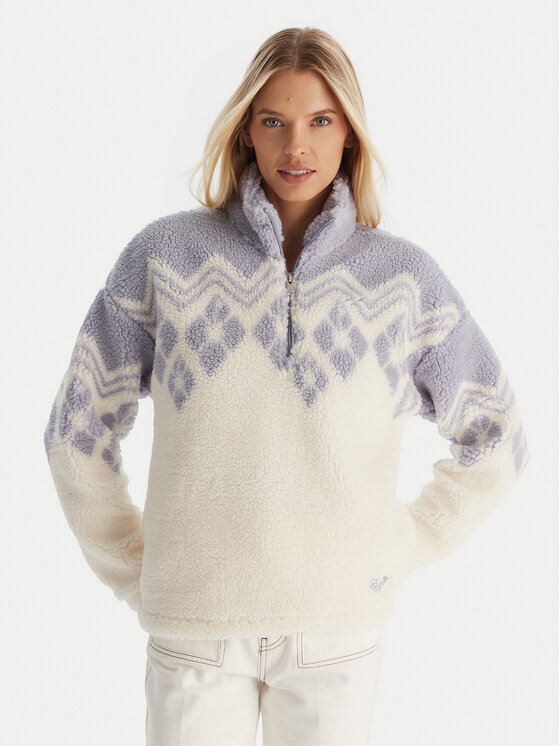 Roxy Полар Mountain Story ERJPF03228 Бял Regular Fit цвят на ниска цена