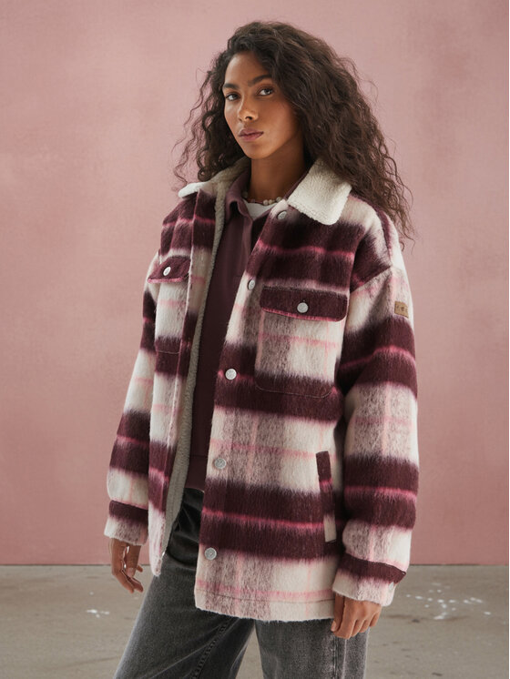 Roxy Преходно яке Passage Of Time ERJJK03670 Бордо Relaxed Fit цвят на ниска цена