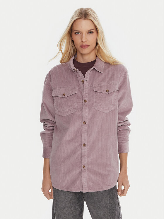 Roxy Риза Let It Go Cord ERJWT03700 Виолетов Regular Fit цвят на ниска цена