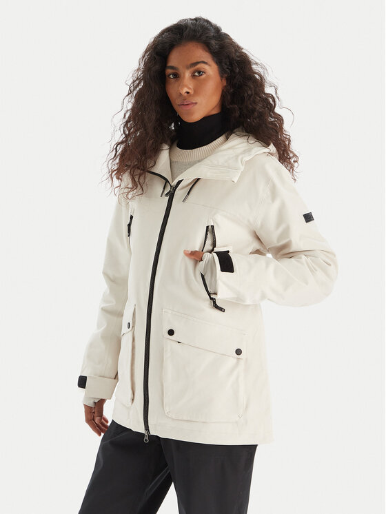 Roxy Скиорско яке ERJTJ03515 Бял Slim Fit цвят на ниска цена