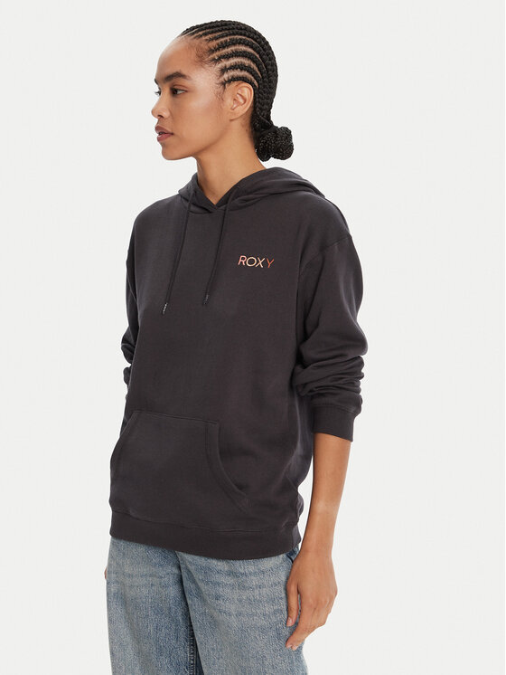 Roxy Суитшърт ERJFT04996 Сив Regular Fit цвят на ниска цена