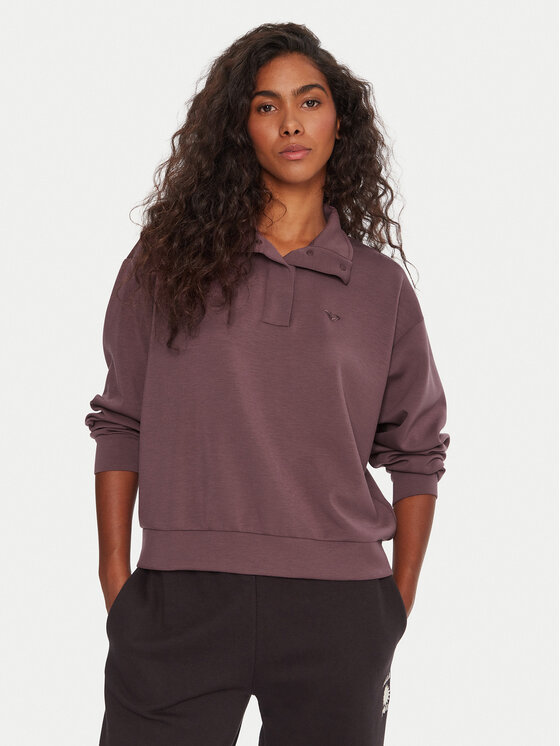 Roxy Суитшърт Rise & Vibe Sweet ERJFT05012 Виолетов Relaxed Fit цвят на ниска цена