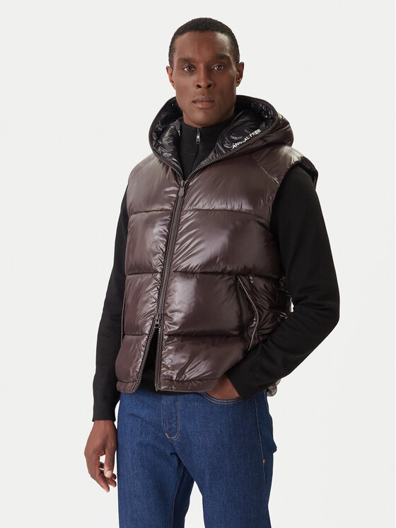 Save The Duck Елек D80296M LOVE21 Кафяв Regular Fit цвят на ниска цена